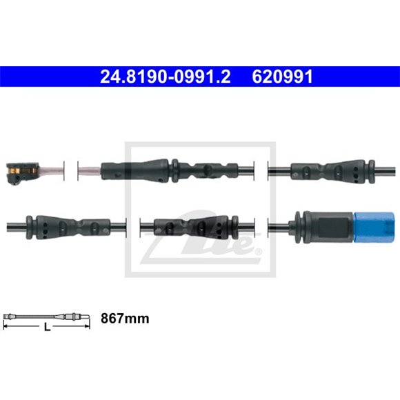 Czujnik zużycia klocków ATE 24.8190-0991.2 - 24.8190-0991.2