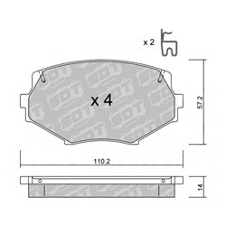 Klocki Galfer Sport FDHP 1050 - 2100900