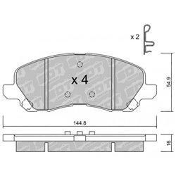 Klocki Galfer Sport FDHP 1050 - 2101600