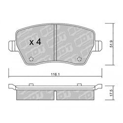 Klocki Galfer Sport FDHP 1050 - 2102000