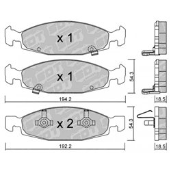 Klocki Galfer Sport FDHP 1050 - 2105000