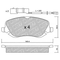 Klocki Galfer Sport FDHP 1050 - 2105400