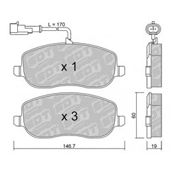 Klocki Galfer Sport FDHP 1050 - 2105501
