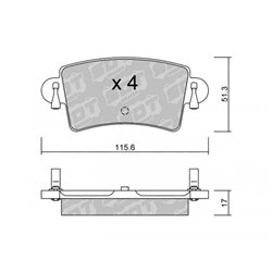 Klocki Galfer Sport FDHP 1050 - 2107100