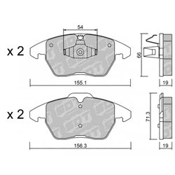 Klocki Galfer Sport FDHP 1050 - 2107201