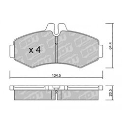 Klocki Galfer Sport FDHP 1050 - 2109600