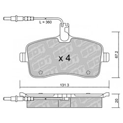 Klocki Galfer Sport FDHP 1050 - 2110500