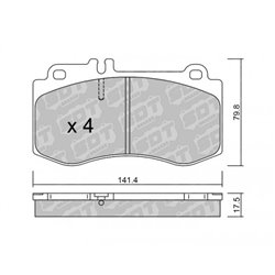 Klocki Galfer Sport FDHP 1050 - 2115800