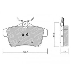 Klocki Galfer Sport FDHP 1050 - 2117900