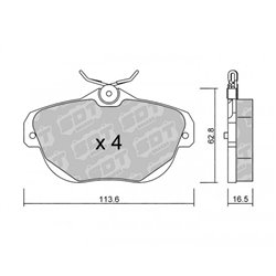 Klocki Galfer Sport FDHP 1050 - 2118000
