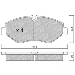 Klocki Galfer Sport FDHP 1050 - 2122000
