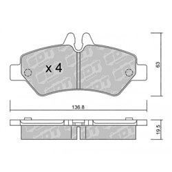 Klocki Galfer Sport FDHP 1050 - 2122100