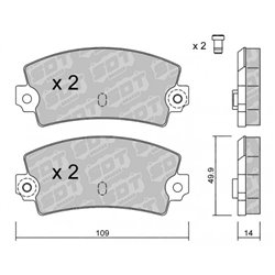 Klocki Galfer Sport FDHP 1050 - 2122700