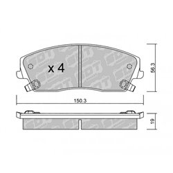 Klocki Galfer Sport FDHP 1050 - 2124100