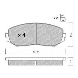 Klocki Galfer Sport FDHP 1050 - 2127000