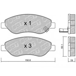 Klocki Galfer Sport FDHP 1050 - 2128200