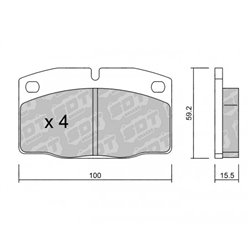 Klocki Galfer Sport FDHP 1050 - 2128900