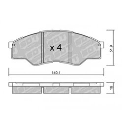 Klocki Galfer Sport FDHP 1050 - 2129900