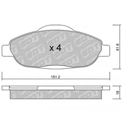 Klocki Galfer Sport FDHP 1050 - 2130300