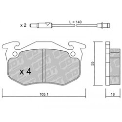 Klocki Galfer Sport FDHP 1050 - 2135401