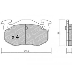 Klocki Galfer Sport FDHP 1050 - 2135501