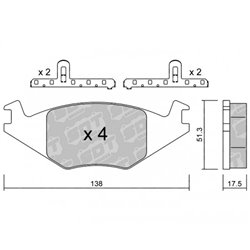 Klocki Galfer Sport FDHP 1050 - 2139000