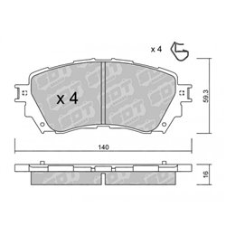 Klocki Galfer Sport FDHP 1050 - 2149100