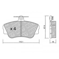 Klocki Galfer Sport FDHP 1050 - 2150400