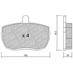 Klocki Galfer Sport FDHP 1050 - 2151000