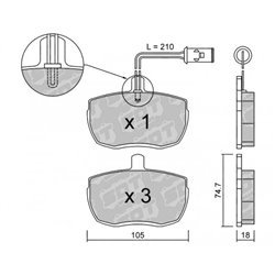 Klocki Galfer Sport FDHP 1050 - 2151003