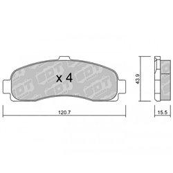 Klocki Galfer Sport FDHP 1050 - 2151200