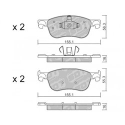 Klocki hamulcowe Galfer/SDT S-50 - 2153600