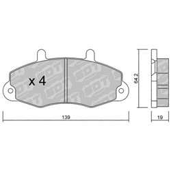 Klocki Galfer Sport FDHP 1050 - 2156300