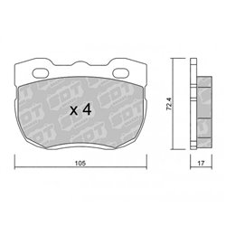 Klocki Galfer Sport FDHP 1050 - 2156801