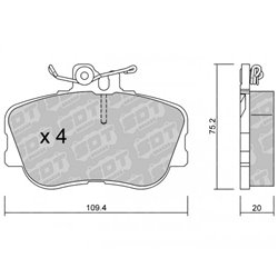Klocki Galfer Sport FDHP 1050 - 2158300