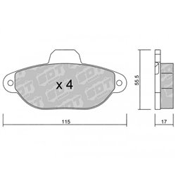 Klocki Galfer Sport FDHP 1050 - 2158401