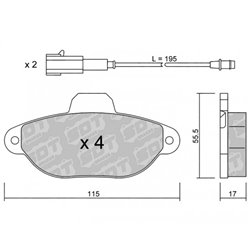 Klocki Galfer Sport FDHP 1050 - 2158402