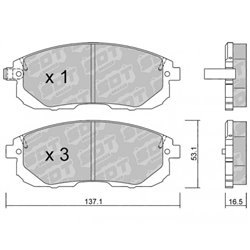Klocki Galfer Sport FDHP 1050 - 2160400