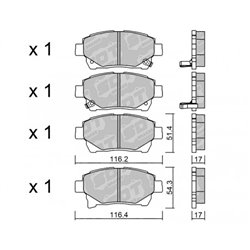 Klocki Galfer Sport FDHP 1050 - 2160500