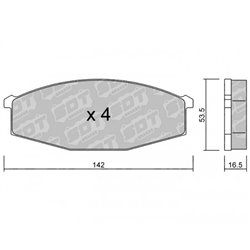 Klocki Galfer Sport FDHP 1050 - 2162700