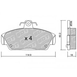Klocki Galfer Sport FDHP 1050 - 2165100