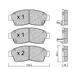Klocki Galfer Sport FDHP 1050 - 2166700