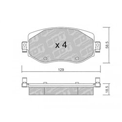 Klocki hamulcowe Galfer/SDT S-50 - 2168700