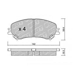 Klocki hamulcowe Galfer/SDT S-50 - 2168800