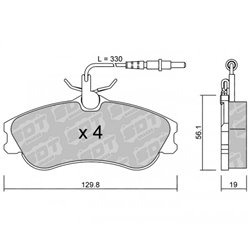 Klocki Galfer Sport FDHP 1050 - 2171000