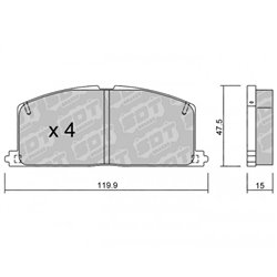 Klocki Galfer Sport FDHP 1050 - 2172100