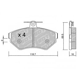 Klocki Galfer Sport FDHP 1050 - 2175701