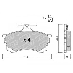Klocki Galfer Sport FDHP 1050 - 2176900