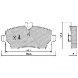 Klocki Galfer Sport FDHP 1050 - 2177300