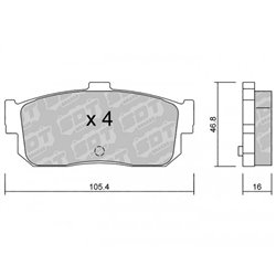 Klocki Galfer Sport FDHP 1050 - 2179300